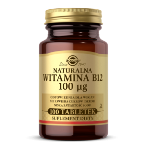 SOLGAR Naturalna Witamina B12 100 mcg 100 tab.