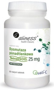 ALINESS Dysmutaza ponadtlenkowa (Tetra Sod) 25 mg x 60 tabletek