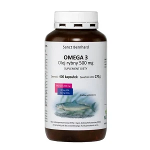 SANCT BERNHARD Omega 3 400 kaps. - olej rybny, EPA i DHA
