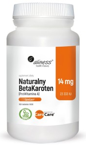 ALINESS Naturalny BetaKaroten 14 mg (ProWitamina A) x 100 tab. vege