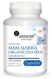 ALINESS MSM Siarka Organiczna PLUS x 180 tabletek