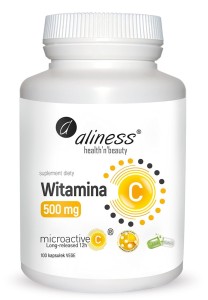 ALINESS Witamina C 500 mg, microactive 12h x 100 Vege caps