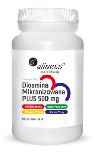 ALINESS Diosmina mikronizowana PLUS 500 mg x 100 tabletek