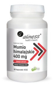 ALINESS Mumio himalajskie (Shilajit extract) 400mg x 90 Vege caps.