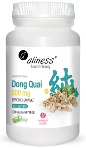 ALINESS Dong Quai (dzięgiel chiński) ekstrakt 1,5% 500mg 100 kaps.