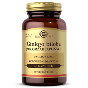 SOLGAR Ginkgo Biloba (Miłorząb japoński) 60 kaps.