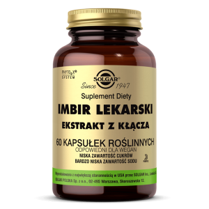 SOLGAR Imbir lekarski ekstrakt z kłącza 60 kaps.
