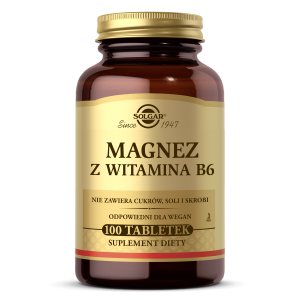 SOLGAR Magnez z witaminą B6 100 tab.