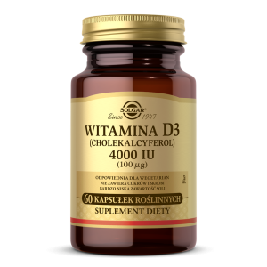 SOLGAR Witamina D3 4000 IU (100 mcg) 60 kaps.
