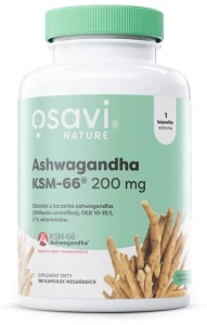 OSAVI  Ashwagandha KSM-66, 200mg, 180 kapsułek