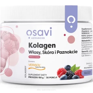 OSAVI Kolagen na Włosy, Skórę i Paznokcie, Owoce Leśne - 150g