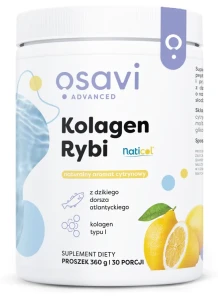 OSAVI - Kolagen Rybi z Dzikiego Dorsza, Cytryna, Proszek 360g