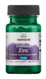 SWANSON Chelat Cynku (chelated zinc)  30mg 90 kapsułek