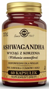 SOLGAR Ashwagandha wyciąg z korzenia 60 kaps.