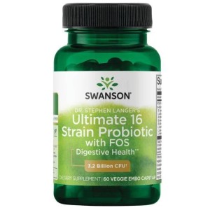 SWANSON Dr. Stephen Langer's Ultimate 16 Strain Probiotic with FOS 60 kaps