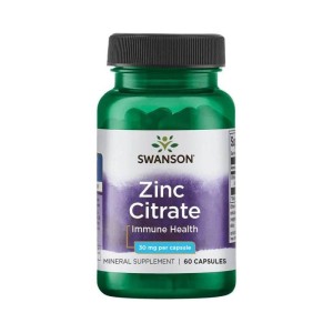 SWANSON Zinc Citrate, cytrynian cynku 30 mg 60 kaps.
