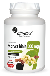 ALINESS Morwa biała 4:1 z cynamonowcem i chromem 500 mg x 180 tabletek