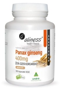 ALINESS Panax Ginseng (Żeń-szeń koreański) 400mg