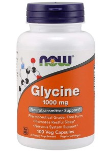 NOW FOODS Glycine - Glicyna 1000 mg 100 kaps.