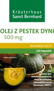 SANCT BERNHARD Olej z pestek dyni 180 kaps. - z dyni styryjskiej