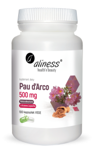 ALINESS Pau d’Arco (sproszkowana kora Lapacho) 500mg x 100 vege caps