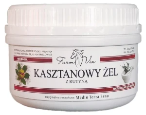 FARM-VIX kasztanowy żel z rutyną 350g (żylaki, bolące nogi, obrzęki)