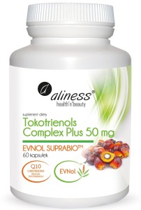ALINESS Tokotrienols Complex PLUS 50 mg EVNOL SUPRABIO Witamina E x 60 kapsułek
