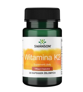 SWANSON Witamina K2 naturalna 100mcg 30 kaps