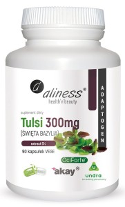 ALINESS TULSI (święta bazylia) extract 5% 300mg x 90 Vege caps