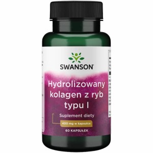 SWANSON Hydrolizowany kolagen z ryb typu I 400mg 60 kaps