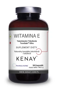 KENAY Witamina E Tokotrienole i Tokoferole TocoGaia™ Ultra /poprzednia nazwa EVNOL SUPRABIO™/300 kapsułek