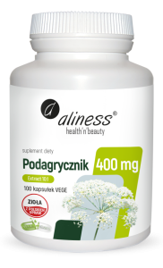 ALINESS Podagrycznik (Aegopodium podagraria L.) ekstrakt 10:1 400mg x 100 Vege caps