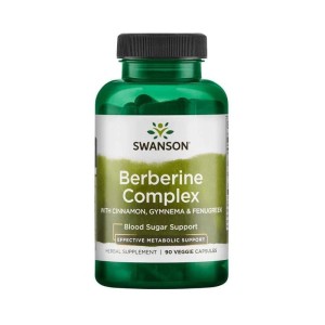 SWANSON Berberine Complex - Berberyna + Cynamonowiec + Kozieradka + Gurmar 90 kaps.