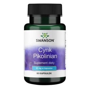 SWANSON Zinc Picolinate - Cynk /pikolinian cynku/ 22 mg 60 kaps