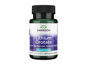 SWANSON Lithium Orotate, 5 mg, (orotan litu) 60 kapsułek roślinnych