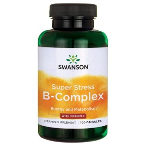 SWANSON Super Stress B-Complex With Vitamin C 100 kaps.
