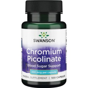 SWANSON Chromium Picolinate 200mcg 100 kaps.