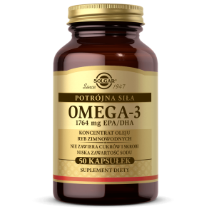 SOLGAR Omega-3 1764 (potrójna siła) mg EPA/DHA 50 kapsułek