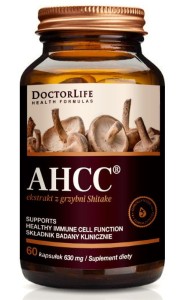 DOCTOR LIFE AHCC ekstrakt z grzybni Shitake 630mg 60 kapsułek
