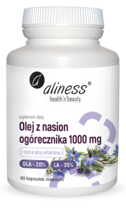 ALINESS Olej z nasion ogórecznika 20%/35% 1000 mg x 60 caps