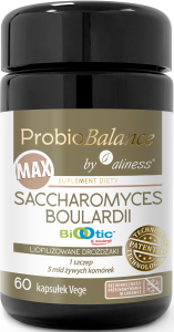 ALINESS ProbioBALANCE, MAX Saccharomyces Boualardii 5 mld/250mg x 60 vege caps.