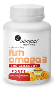 ALINESS Fish Omega 3 FORTE Trójglicerydy 500/250mg x 90 kapsułek
