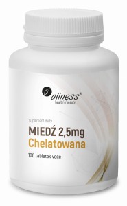 ALINESS Miedź chelatowana 2,5 mg x 100 Vege tabs.