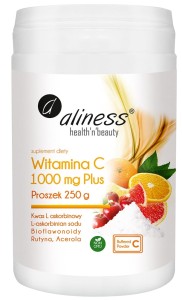 ALINESS Witamina C 1000 Buforowana Plus Proszek 250 g (z miarką)