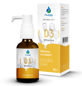 AVITALE, Witamina D3 1000 IU z lanoliny krople 30 ml