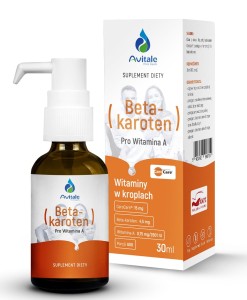 AVITALE, Naturalny BetaKaroten CaroCare® 4,5 mg (Prowitamina A) krople  30 ml
