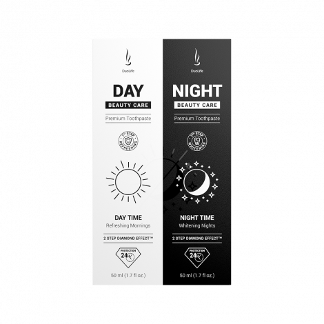DUOLIFE Zestaw past do zębów Day & Night