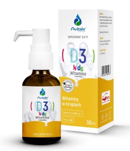 AVITALE, Witamina D3 KIDS krople 30 ml