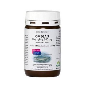 SANCT BERNHARD Omega 3 120 kaps. - olej rybny, EPA i DHA