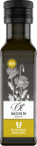 ÖLMÜHLE SOLLING Bio olej makowy 100 ml - z nasion, nierafinowany